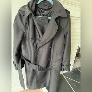Zara large black trench coat